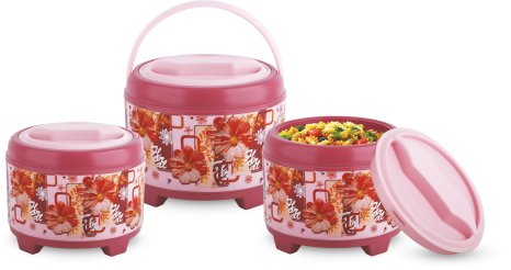 RoseBloom Thermal Casserole Hot Pot Set