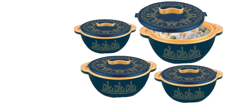 Royal Emerald Gold Insulated Casserole Set
