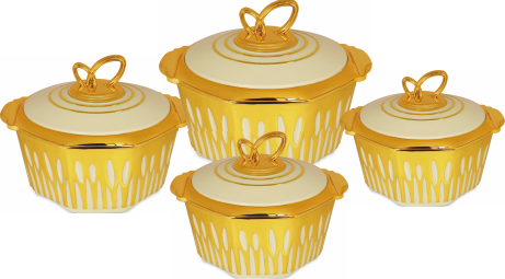 Golden Designer Insulated Plastic Casserole Set