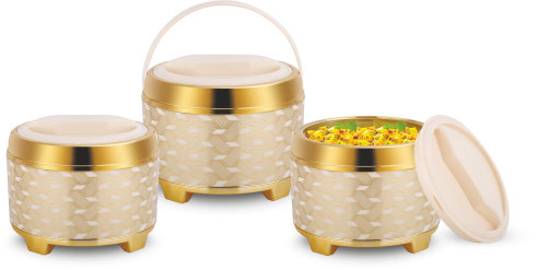Royal Gold Insulated Casserole Hot Pot Set
