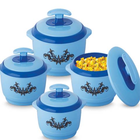 Sky Blue Insulated Plastic Casserole Set