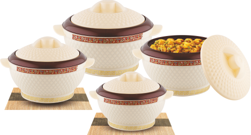 Royal Ivory Brown Insulated Casserole Set
