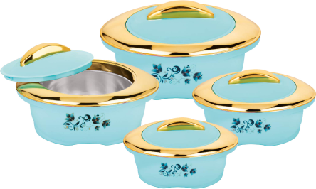 Royal Steel-Inner Insulated Plastic Casserole Set