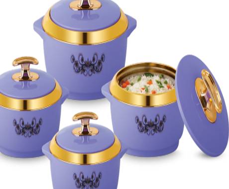 Royal Purple Insulated Plastic Casserole Set