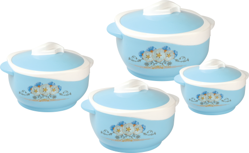 Sky Blossom Insulated Plastic Casserole Set