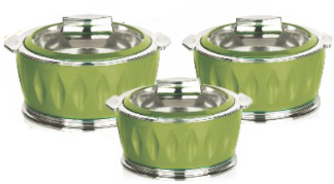 Classic Steel-Inner Insulated Plastic Casserole Set