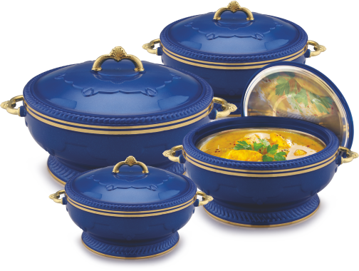 Royal Sapphire Insulated Plastic Casserole Set