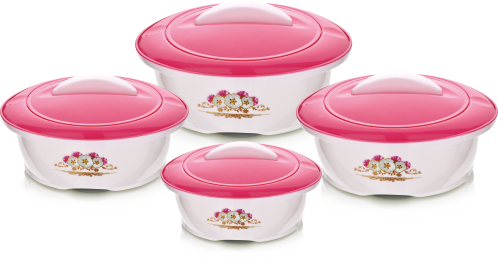 Floral Insulated Plastic Casserole Set